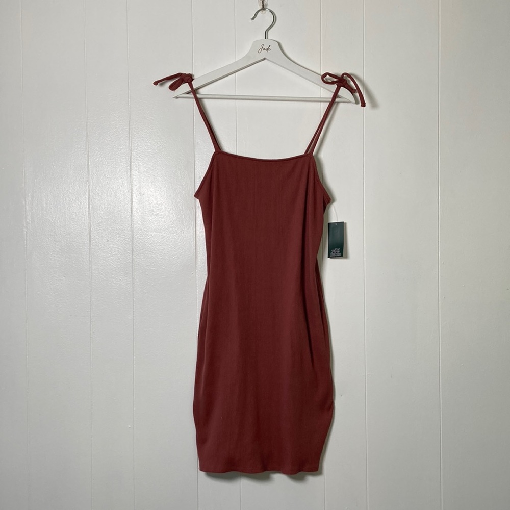 Wild Fable Ribbed Tie-Strap Dress